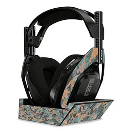 MightySkins Glossy Glitter Skin Compatible with Astro A50 Wireless Headphones + Base Station (Gen 4) - Muted Camouflage | Protective, Durable High-Gloss Glitter Finish | Easy to Apply