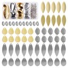 Fishing Spinner Blades Split Rings Kit, 100 Pieces Colorado Willow
