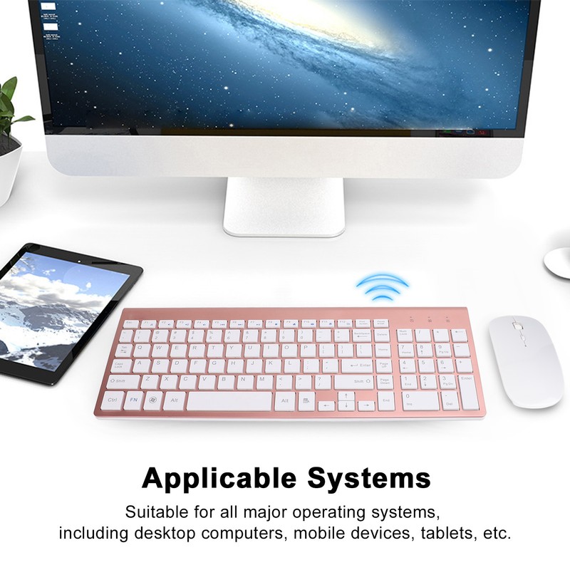 2.4G Wireless Keyboard and Mouse Combo with USB Adapter Ultra