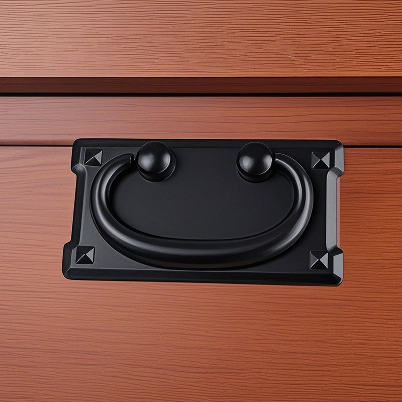 Runseaway 2PCS 3.78Inch Vintage Drawer Ring Pulls, Black Zinc Alloy