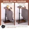 FRWXUIEO Adjustable C Table End Table, Side Table C Table