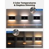 wowatt 6 Packs Rechargeable Motion Sensor Stair Light Black (Magnetic