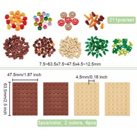 General Jim's Toys Bright Colorful Vegetable Garden Plot Building Blocks Toy Bricks Set