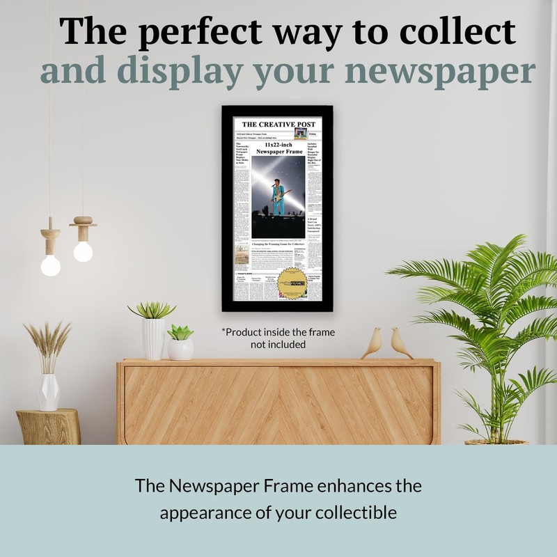 Creative Picture Frames 11" x 22" Black Newspaper Display Frame