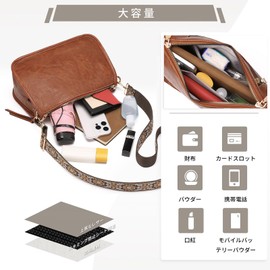 SENDEFN Women's Shoulder Bag, Crossbody Design, Large Capacity, For Work, Travel, School, Business, Popular, Stylish, Gift, Women's Bag, Adjustable Length, Braun