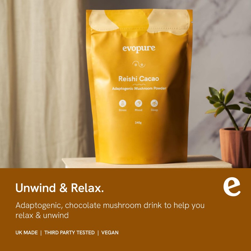 Reishi Mushroom Powder with Cacao & Maca Root – Organic