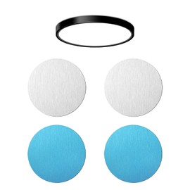 MaxDovYen Circular Under Cabinet Light Magnets 4PCS, Magnetic Strips with Adhesive Backing, Strong Thin Flat Magnets for Under Cabinet Strip Lights (2.2 x 0.02 Inch)
