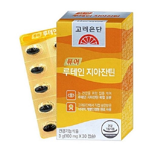 Korea Eundan Pure Lutein Zeaxanthin Vegetable 30 Capsules / 고려은단