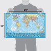 Equal Earth World Map Poster - map design shows continents