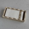 Natural Travertine Guest Towel Holder 9.8" × 4.9" for Bathroom,