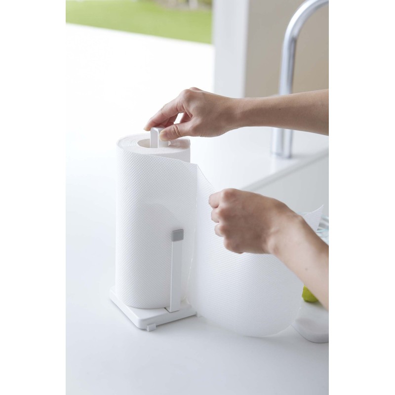 山崎実業 キッチンペーパーホルダー プレート ホワイト 2435