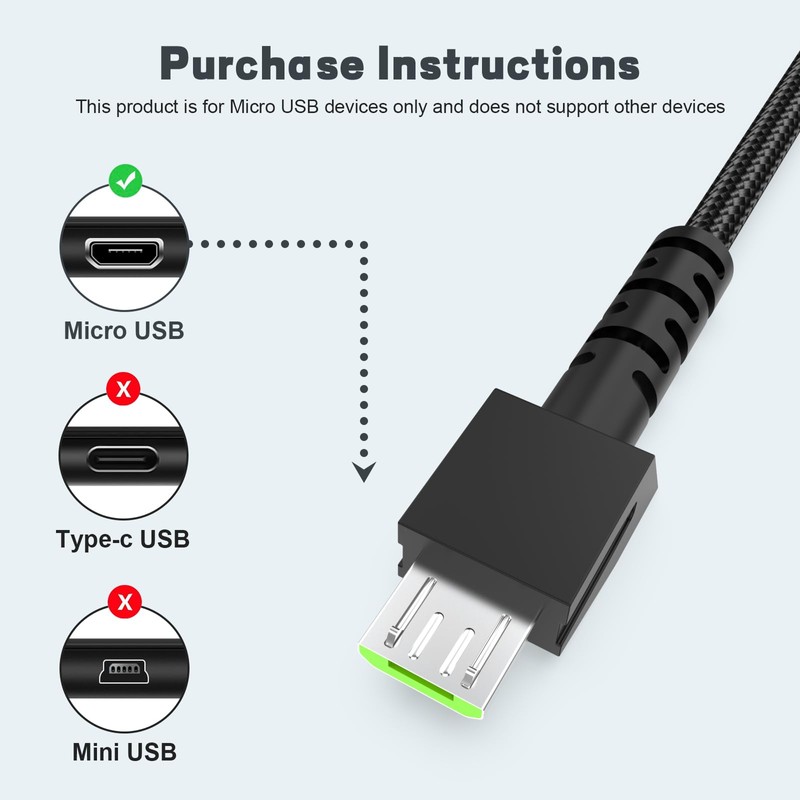 Mouse Charging Cable Compatible with Razer Viper Ultimate, Naga Pro,