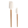 LorisArm Wooden Handle Spatula Set, 12" & 9" Rubber Spatula