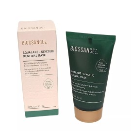 Biossance Squalane + Glycolic Renewal Face Mask 30ml  1 fl.oz. Travel size new