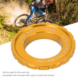 OUKENS Centerlock Lock Ring, Centerlock Lock Cover Ring Disc Rotor Lockring Centre Lock Rotors Tool for Bicycle Mountain Bike, Bicycle Accessories (Yellow)