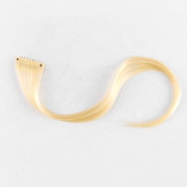 VOANZO Long Side Air Bangs Wavy Curly Clip in Curtain Bangs Front Side Bangs Face-Framing Highlights for Women Daily Use 2 Pcs Set Long Temples Pale Gold 35cm