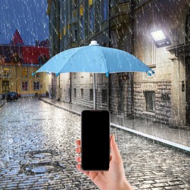 Phone Umbrella, Anti-glare Phone Sun Shade Suction Cup, Funny Foldable Cell Phone Umbrella Stand For Outdoor
