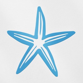 Decal Stickers of Ornamental Starfish (Azure Blue) (Set of 2) Premium Waterproof Vinyl Decal Stickers for Laptop Phone Accessory Helmet Car Window Mug Tuber Cup Door Wall - ANDstic510212BE