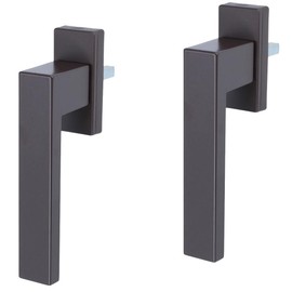 RAL8019 Set of 2 Window Handle Grid Olive Brown Metal 45° Grid Exclusive Design