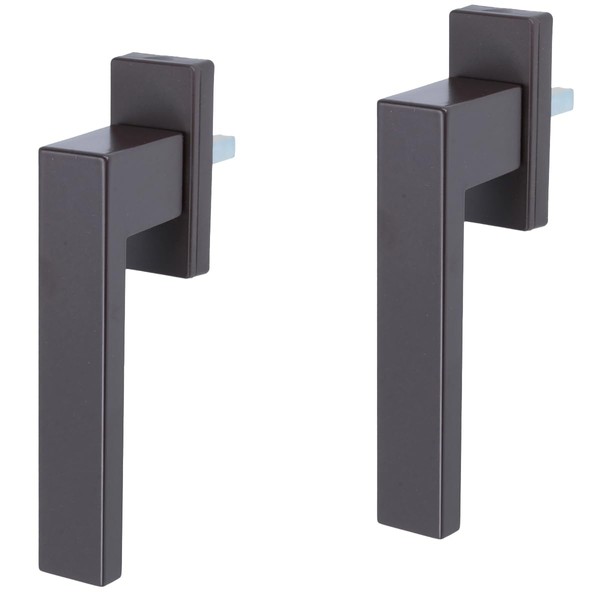 RAL8019 Set of 2 Window Handle Grid Olive Brown Metal