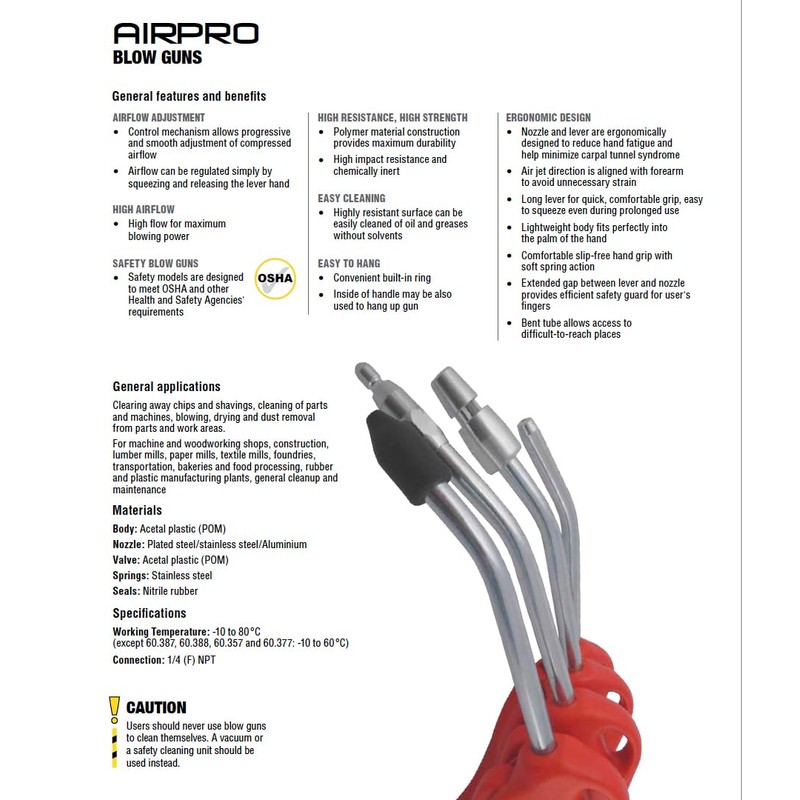 TOPRING 60.373 AIRPRO 90 Degree Long Air Blow Gun for