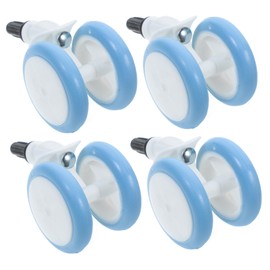 Mipcase 4Pcs Durable Rubber Roller Wheels for Walkers and Strollers Easy Install Replacement Parts for All Floor Types Compatible with Models