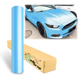 4"x8" (10cmx20cm) Sample Light Blue Matte Metallic Satin Pearl Vinyl Wrap Sticker Sheet Film Car Auto Vehicle DIY Decal Bubble Free Air Release Self Adhesive Peel and Stick