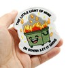XMJY Funny Dumpster Fire Meme Patch, Embroidered Iron on Patches,