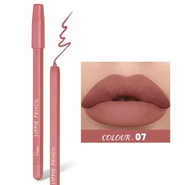 Pudaier Creamy Lip Liner Set 12 Shades Waterproof Lasting High Pigment Matte Lipliner Kit Smooth Lip Pencil Makeup - C2042T: #07