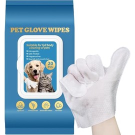 Guantes Toallitas para Perros y Gatos – Toallitas Húmedas Desodorantes, Extra Gruesas y Hipoalergénicas – Limpieza Rápida de Pelaje, Cuidado Diario de