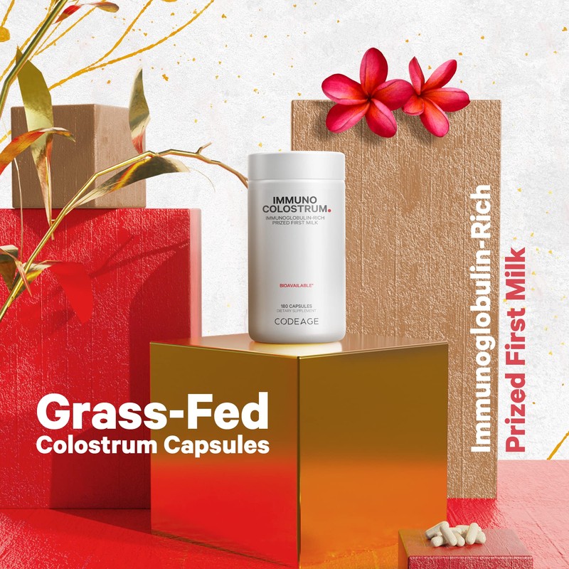 Codeage Colostrum Supplement, Grass-Fed Colostrum - Prized First Milk -