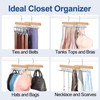 TOPIA HANGER 40 Hooks Belt Tie Hanger Space Saving for
