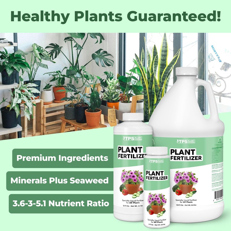 Plant Fertilizer for All Plants, Promotes Vibrant Growth, 8 oz