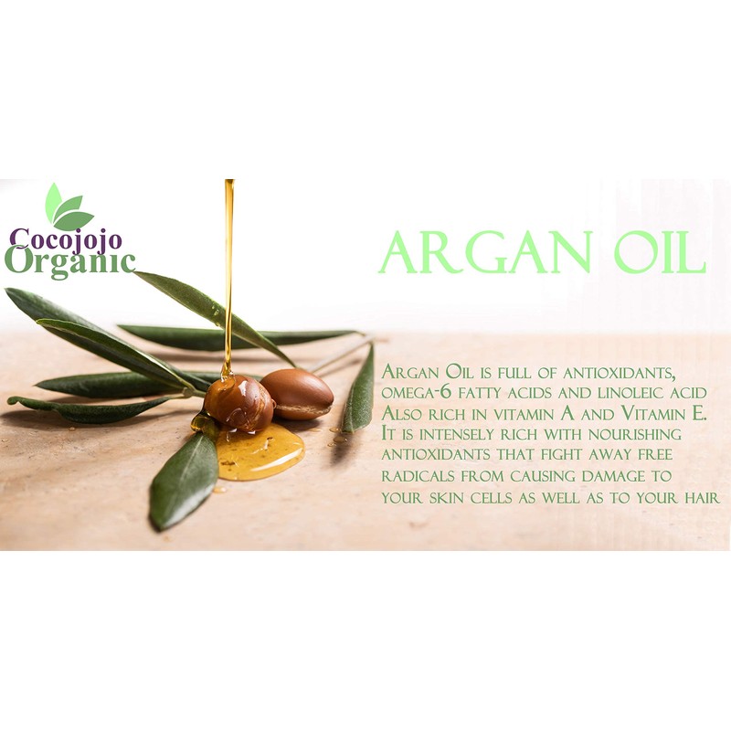 Cocojojo Deodorized Argan Oil for Hair Treatment Oils, Pure Argan