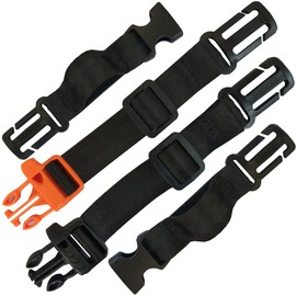 HDHYK 2 Pack Backpack Chest Strap Nylon 3/4 Inch Webbing Chest Belt-Backpack Sternum Strap Suitable for Webbing on The Backpack up to1in ( Black)