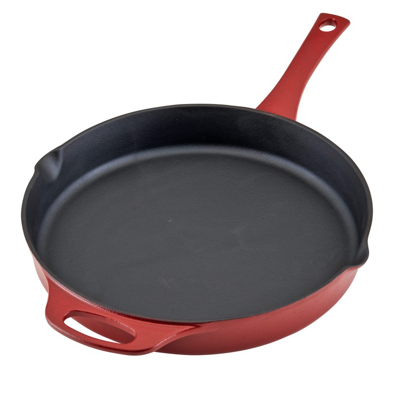 Rachael Ray NITRO Cast Iron Frying Pan/Skillet with Helper Handle