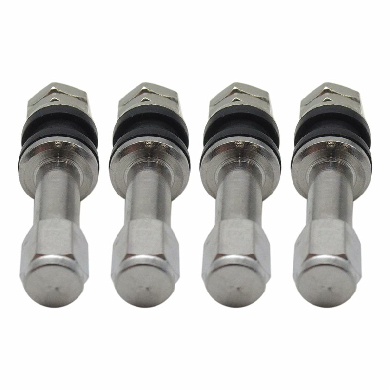 New 4X TR48 Bolt On Tire Valve Stem Chrome Metal