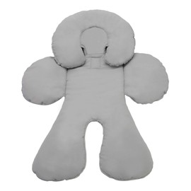 Pro Goleem Infant Car Seat Head Neck Body Support Ultra-Soft Minky and Microfiber Newborn Car Seat Insert, Perfect for Car Seat, Stroller, 2-in-1 Reversible, for Boys and Girls, Gray