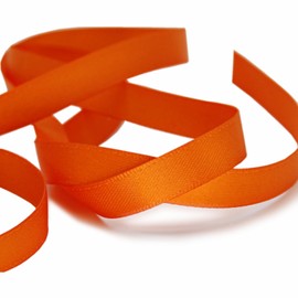 PMLAND Orange Fabric Satin Ribbon 3/8'' Inch x 27 Yards Double Faced Use for Crafts Gift Wrapping Floral Bouquets Ornaments Hair Bows Party Decoration