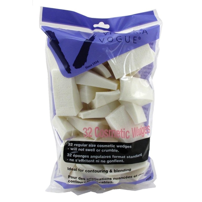 Victoria Vogue Cosmetic Wedges 32 Count Regular Size (2 Pack)