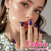 Ceboic Press on Nails Almond, Medium Long Nude Pink Nails