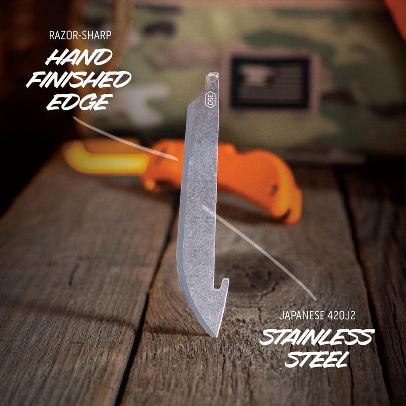 Outdoor Edge 3.5" RazorSafe Replacement Sharp-Point Knife Blades, 24 Piece