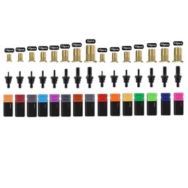 ZIOJOVK 16”Hand Rivet Nut Tool,Professional Rivet Nut Setter Kit with 15 Mandrels（M3 M4 M5 M6 M8 M10 M12 SAE 6-32,8-32,10-32,10-24, 1/4-20, 5/16-18, 3/8-16,1/2-13）and 145 PCS Rivets Nuts