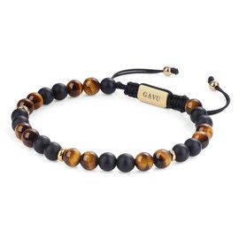 GAVU Men's Tiger's Eye Bead Bracelet Stone Beads Bracelet for Men, Stone, Tiger's Eye mats onyx Tiger's Eye