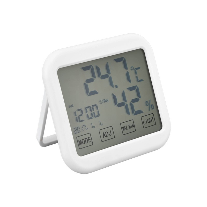 Digital Thermometer Smart Touch Settings Alarm Clock Function Temperature Humidity