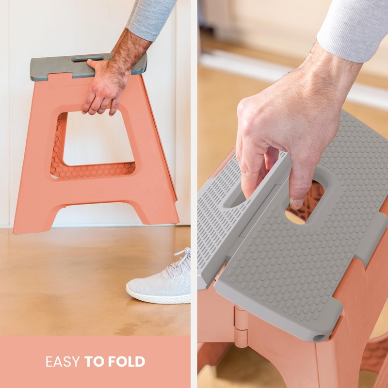 Vigar Compact Step Stool Foldable, 12-1/2-inch Step Stools for Adults