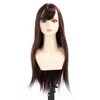 Brown Wig Fashionable Heat Resistant Soft Long Straight Layered Synthetic