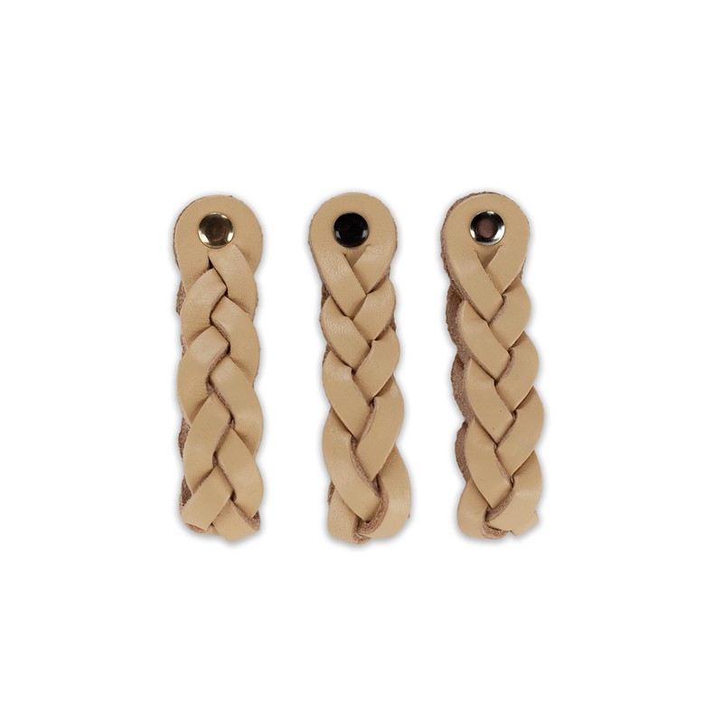 Brute Strength - Leather Drawer Pulls - Braided - Natural