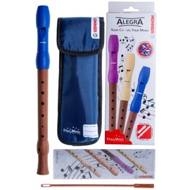HOHNER Blockflöte Alegra Line, zweiteilig, deutsche Griffweise, blau
