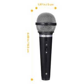 STOBOK Kids Microphone Toy Prop: Pretend Microphone Simulated Microphone Fake Microphone Prop for Birthday Party Favors Pretend Play Costume Prop Black